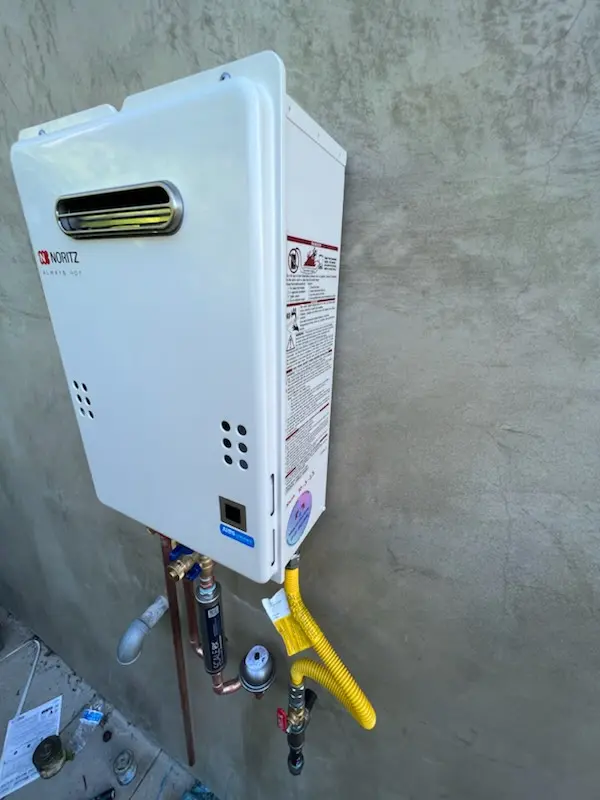 Tankless water heater installation for Ginger Hill homes